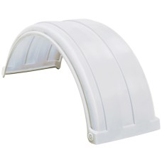 Dynaplas Super Single Plastic Mudguard - 470mm Wide - White